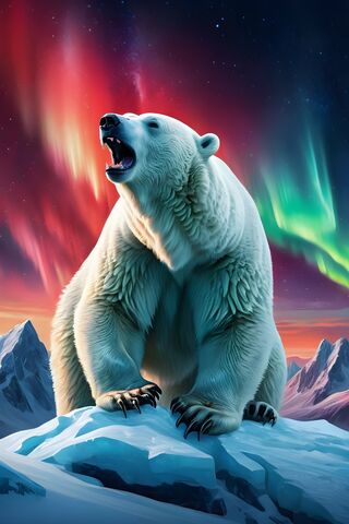 A Polar Bear With Its Mouth Open