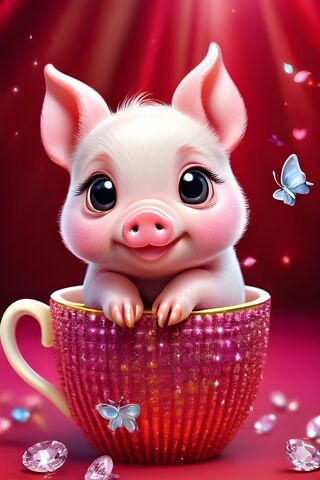 Adorable Little Pig