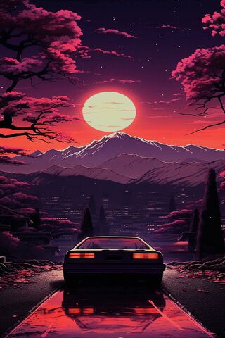 Retro Sunset Drive 🌅🚗