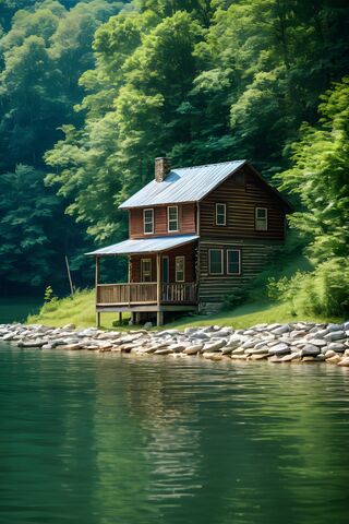 A House On A Rocky Shore In Kentucky