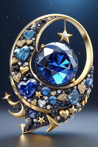 A Gold and Blue Jeweled Jewel