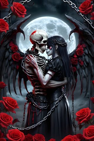 A N Man and Woman Kissing