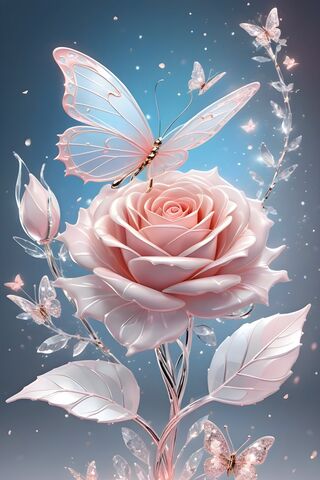 A Pink Rose With Butter..