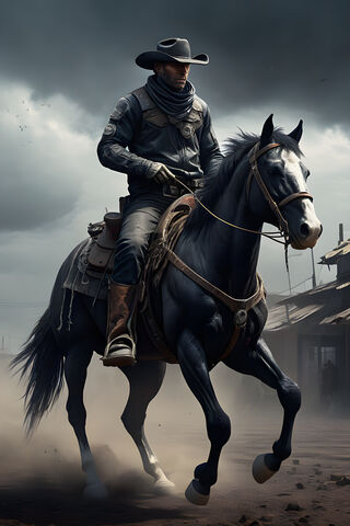 A Man Riding A Horse