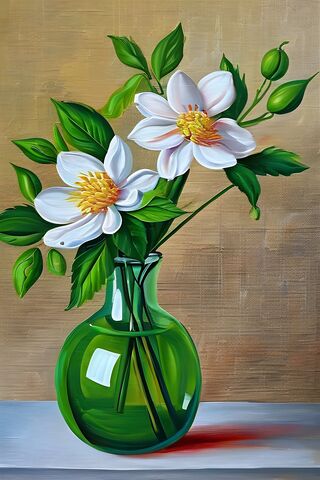 Blossoms in Green 🌼🍃