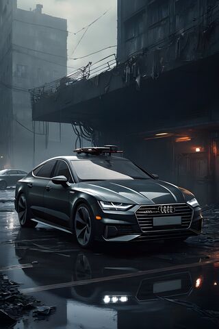 Futuristic Audi in a Dy..