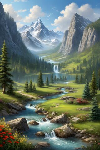 Serene Mountain Paradise 🌄💧
