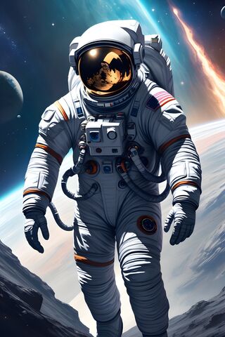 A Person In A Space Suit