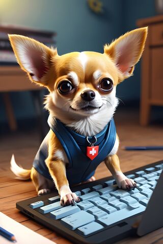 Tech-Savvy Chihuahua 🐶💻