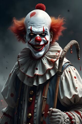 A Person In A Garment Clown