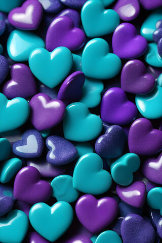 Colorful Heart Confetti..