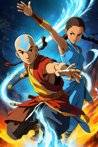 Aang and Katara