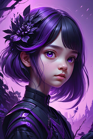 Enigmatic Beauty in Pur..