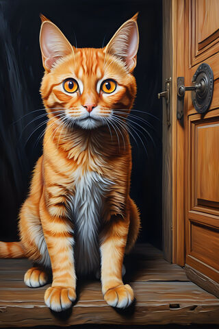 A Cute Cat With Big Eyes