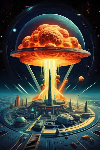 A View Of A Space Station From The Sky