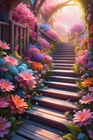 A Garden Of Colorful Flowers