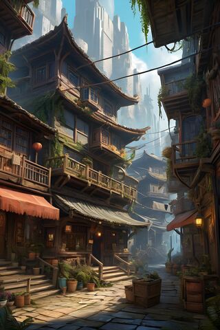 Enchanted Alleyway in a Futuristic City 🌆✨