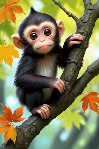 A Monkey In A Tree
