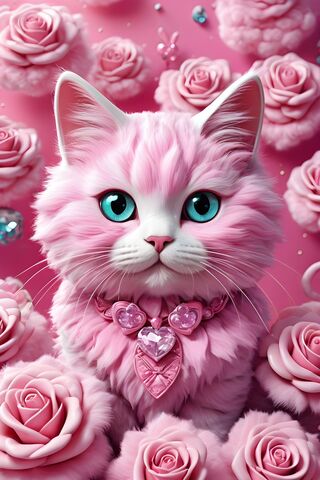 A Cat Wearing A Necklace
