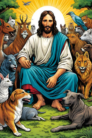 Jesus Among the Animals 🌟🐾