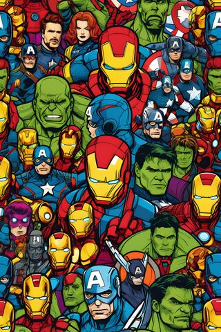 Marvel Heroes Collage