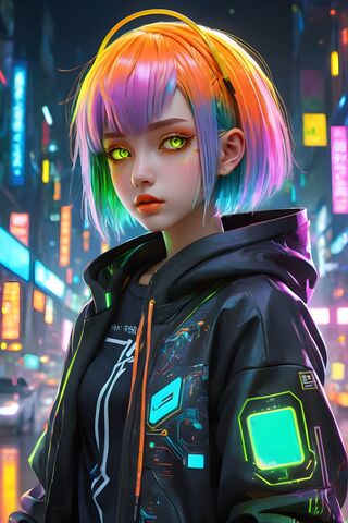 A Person With Colorful Hair