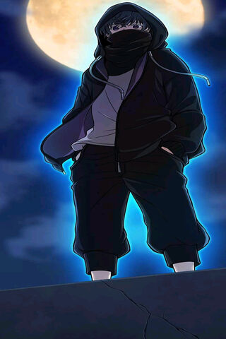 Shadowy Vigilante Under the Moon 🌙