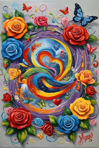 A Bouquet Of Colorful Flowers