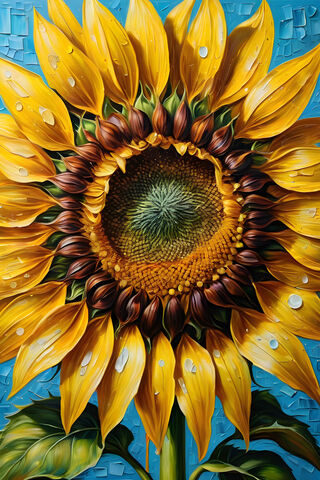 A Yellow Sunflower With A Large Center