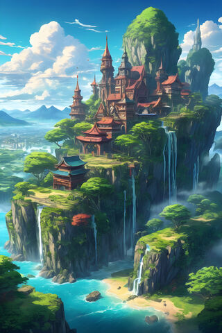 A Painting Of A Castle ..