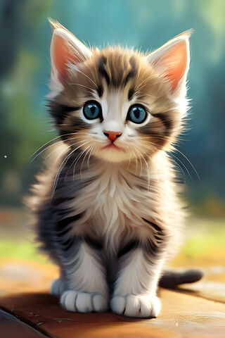 A Kitten Looking At The Camera