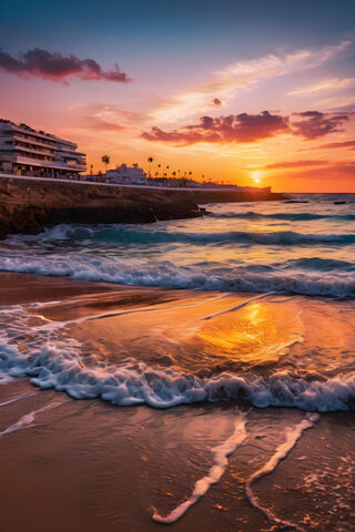 Sunset Serenity on the Shore 🌅🏖️
