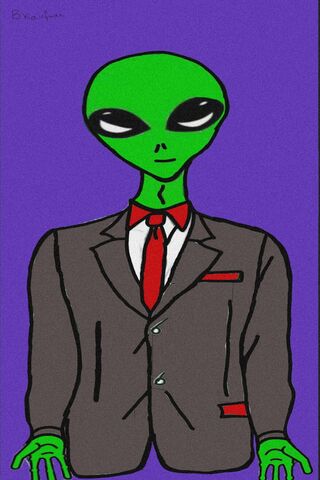 Stylish Alien in a Suit 👽✨