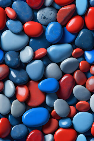 A Pile Of Multicolored Rocks