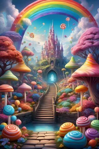 A Colorful Amusement Park Ride