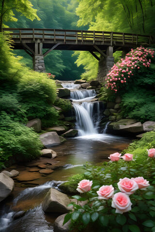 A Bridge Over A Stream