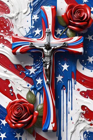 A Cross With Roses
