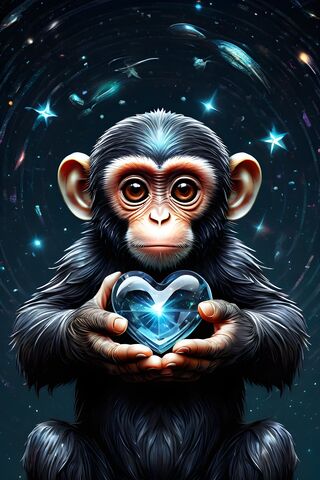 A Monkey Holding A Star
