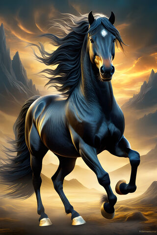 A Horse Running In The ..