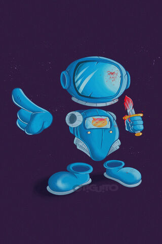 Blue Space Explorer with a Twist! 🚀🔪