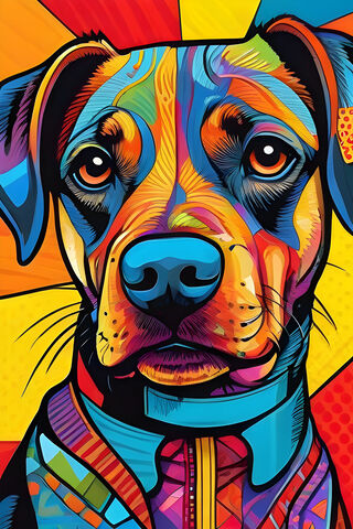 Vibrant Canine Portrait..