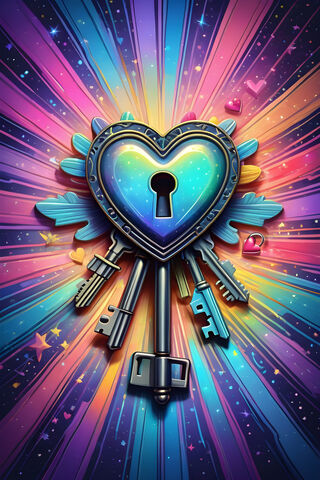 A Space Station With A Large Colorful Background