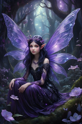A Woman In A Purple Garment