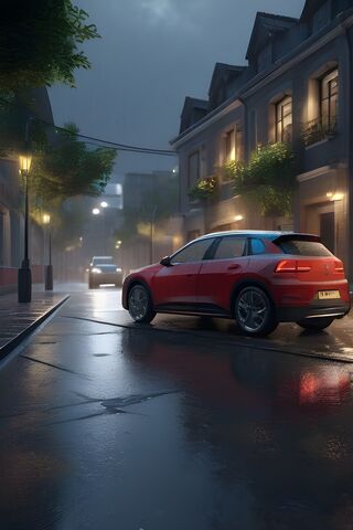 Rainy Evening Drive 🌧️🚗