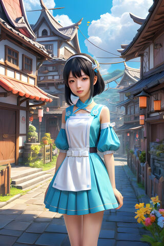 Charming Street Scene w..