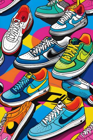 A Group Of Colorful Shoes