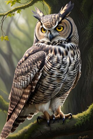 A Brown and White Owl
