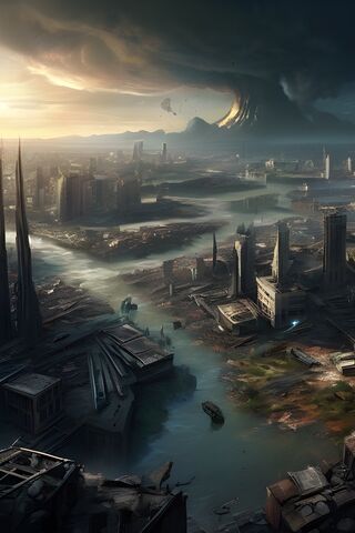 Dystopian Cityscape 🌆🌌