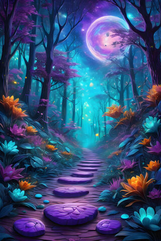 A Colorful Garden With ..