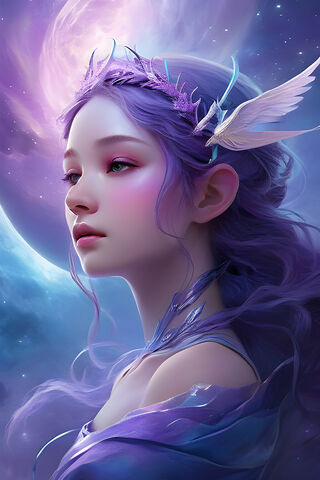 Celestial Dreamer: A Portrait of Enchantment 🌌✨